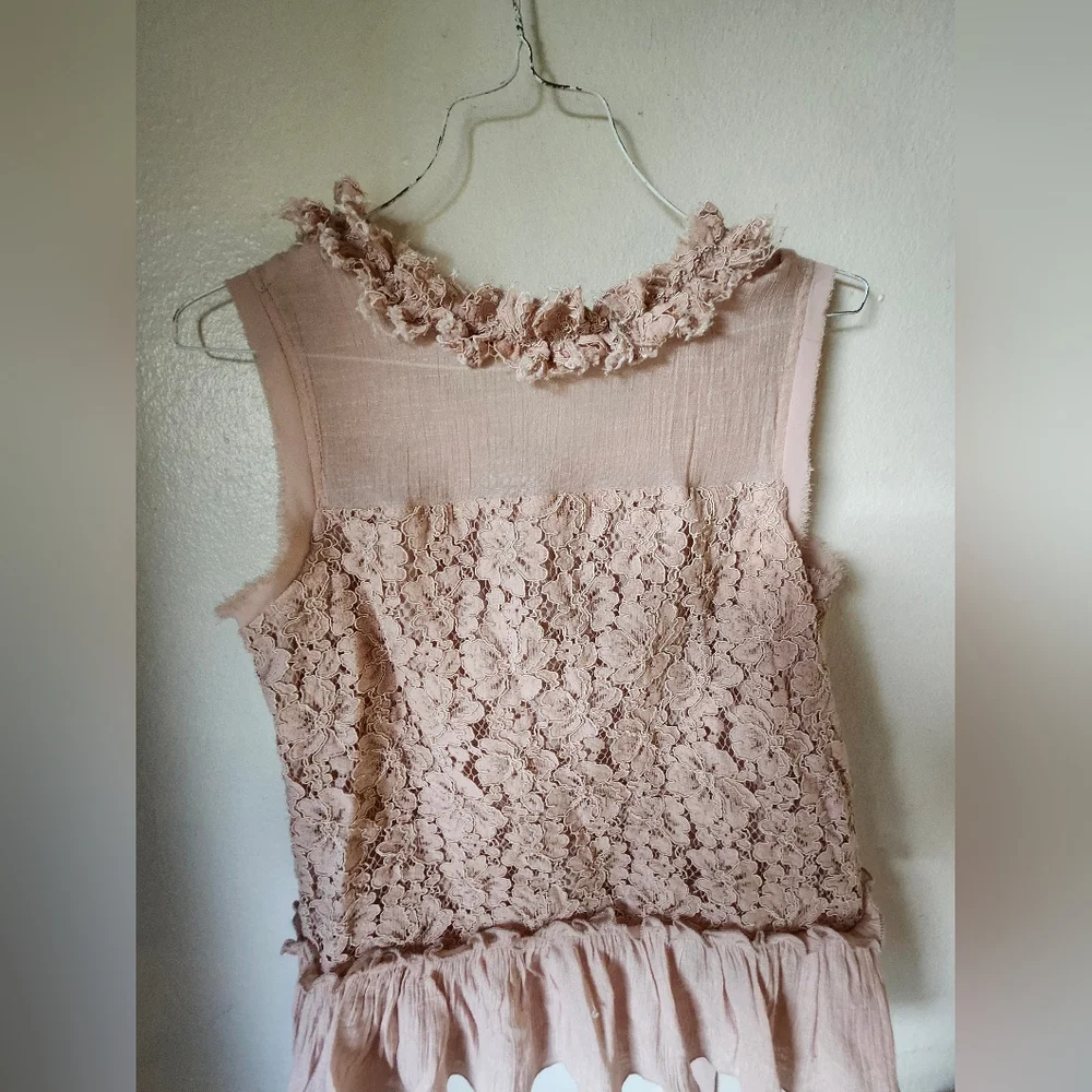 Adiva Pink Lace Blouse - Picture 2 of 5